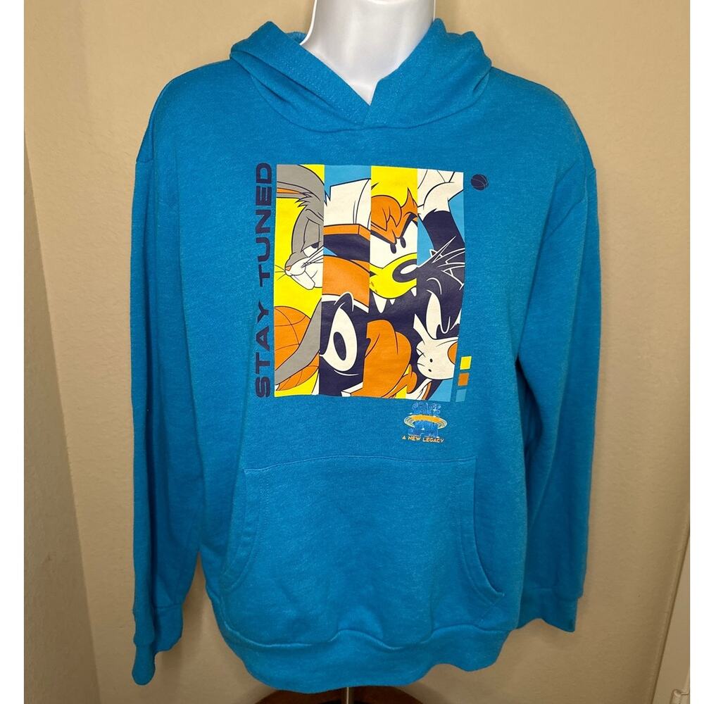 Stay Tuned Space Jam A New Legacy Blue Boy's Hoodie Size XL